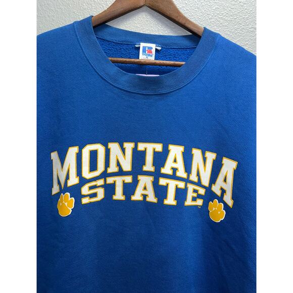 Vintage Montana State Sweatshirt Russell Athletic Crewneck 1990s 90s XL - Picture 2 of 9